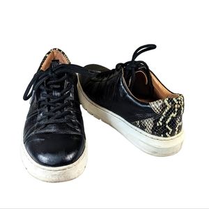 Vionic Simasa Leather Snakeskin Platform Sneakers Athletic
